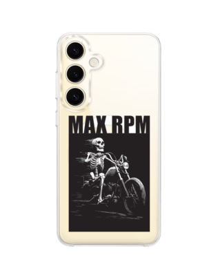 Etui do Samsung Galaxy S24 z MagSafe przeźroczyste, silikonowe Flexi, Bikers, Ghost Rider