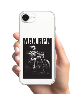Etui do iPhone 16e przeźroczyste, silikonowe Flexi, Bikers, Ghost Rider