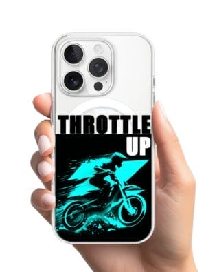 Etui do iPhone 14 Pro z MagSafe przeźroczyste, silikonowe Flexi, Bikers, Cross na maxa