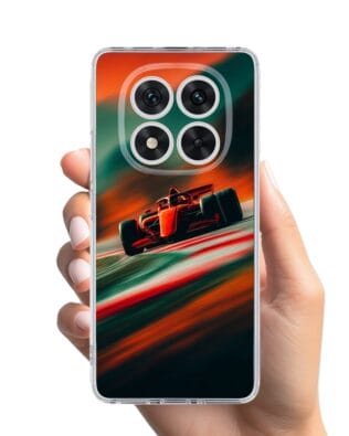 Etui do Xiaomi Redmi Note 14 Pro 5G przeźroczyste, silikonowe Flexi, Szybkie Auta, Wyścig F1