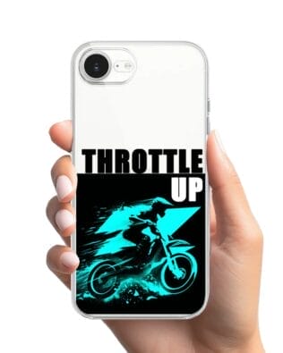 Etui do iPhone 16e przeźroczyste, silikonowe Flexi, Bikers, Cross na maxa