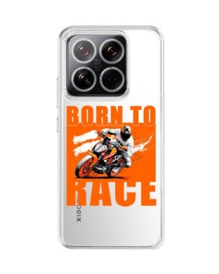 Etui do Xiaomi 14 przeźroczyste, silikonowe Flexi, Bikers, Ścigacz