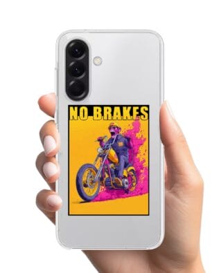Etui do Samsung Galaxy A56 5G z MagSafe przeźroczyste, silikonowe Flexi, Bikers, Motocyklem przez świat
