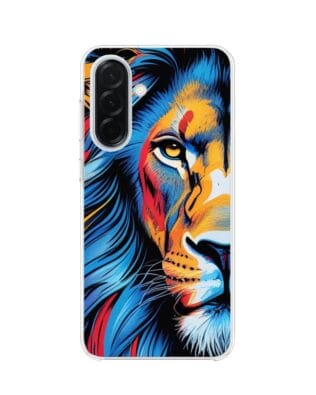 Etui do Samsung Galaxy A36 5G z MagSafe przeźroczyste, silikonowe Flexi, Dzika Mandala, Lwie spojrzenie
