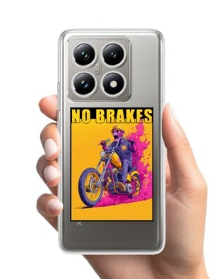 Etui do Xiaomi 14T Pro przeźroczyste, silikonowe Flexi, Bikers, Motocyklem przez świat