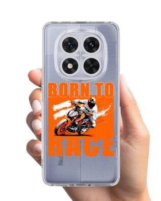 Etui do Xiaomi Redmi Note 14 Pro 5G przeźroczyste, silikonowe Flexi, Bikers, Ścigacz