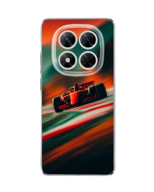Etui do Xiaomi POCO X7 przeźroczyste, silikonowe Flexi, Szybkie Auta, Wyścig F1