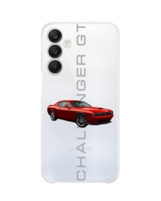 Etui do Samsung Galaxy A25 5G przeźroczyste, silikonowe Flexi, Szybkie Auta, czerwony Challenger GT