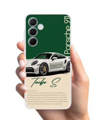 Etui do Samsung Galaxy A55 5G przeźroczyste, silikonowe Flexi, Szybkie Auta, Elegancja 911
