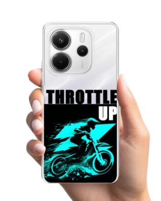 Etui do Xiaomi Redmi Note 14 4G przeźroczyste, silikonowe Flexi, Bikers, Cross na maxa