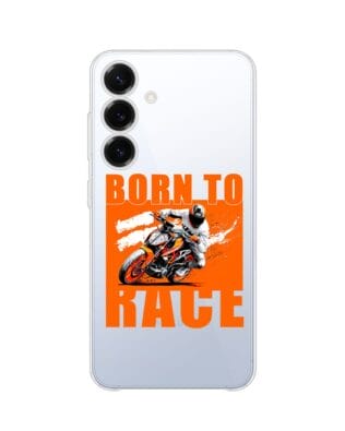 Etui do Samsung Galaxy S25 Plus przeźroczyste, silikonowe Flexi, Bikers, Ścigacz