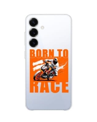 Etui do Samsung Galaxy S25 Plus przeźroczyste, silikonowe Flexi, Bikers, Ścigacz