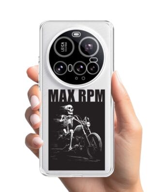 Etui do Xiaomi 15 Ultra przeźroczyste, silikonowe Flexi, Bikers, Ghost Rider