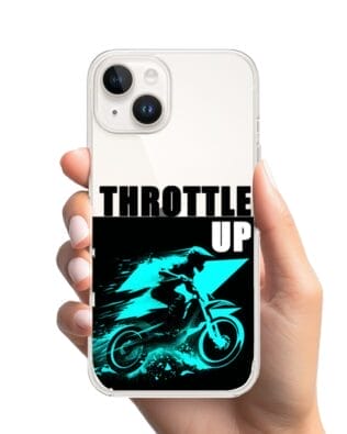 Etui do iPhone 13 Mini przeźroczyste, silikonowe Flexi, Bikers, Cross na maxa