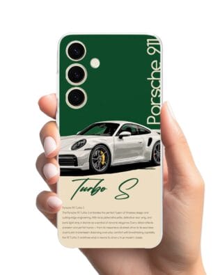 Etui do Samsung Galaxy S24 przeźroczyste, silikonowe Flexi, Szybkie Auta, Elegancja 911