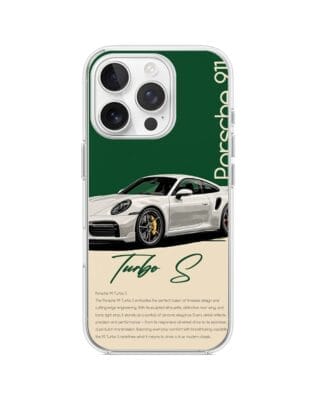 Etui do iPhone 13 Pro Max z MagSafe przeźroczyste, silikonowe Flexi, Szybkie Auta, Elegancja 911