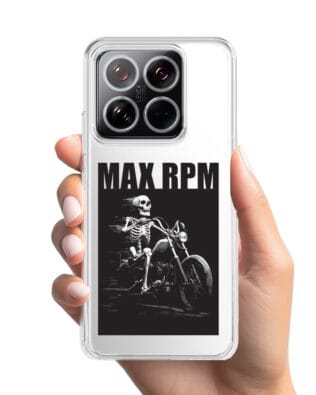 Etui do Xiaomi 14 Pro przeźroczyste, silikonowe Flexi, Bikers, Ghost Rider