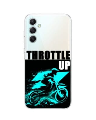Etui do Samsung Galaxy A34 5G przeźroczyste, silikonowe Flexi, Bikers, Cross na maxa