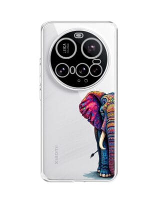 Etui do Xiaomi 15 Ultra przeźroczyste, silikonowe Flexi, Dzika Mandala, Słoń