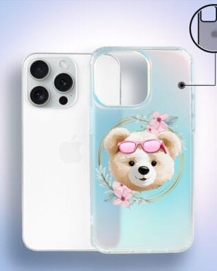 Etui do iPhone 16 Pro Max IBIZU California Sunset, zmieniające kolor, Flower Queen, miś z kwiatami