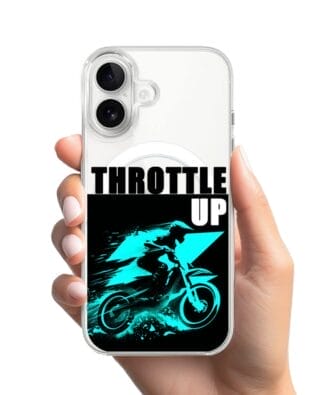 Etui do iPhone 16 z MagSafe przeźroczyste, silikonowe Flexi, Bikers, Cross na maxa
