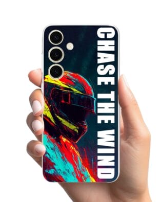 Etui do Samsung Galaxy S24 przeźroczyste, silikonowe Flexi, Bikers, Chase The Wind
