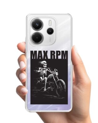 Etui do Xiaomi Redmi Note 14 4G przeźroczyste, silikonowe Flexi, Bikers, Ghost Rider