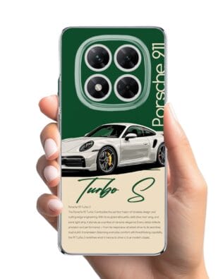 Etui do Xiaomi POCO X7 przeźroczyste, silikonowe Flexi, Szybkie Auta, Elegancja 911