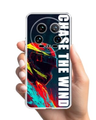 Etui do Xiaomi 14 Ultra przeźroczyste, silikonowe Flexi, Bikers, Chase The Wind