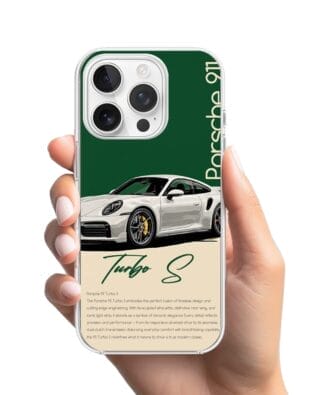 Etui do iPhone 14 Pro przeźroczyste, silikonowe Flexi, Szybkie Auta, Elegancja 911