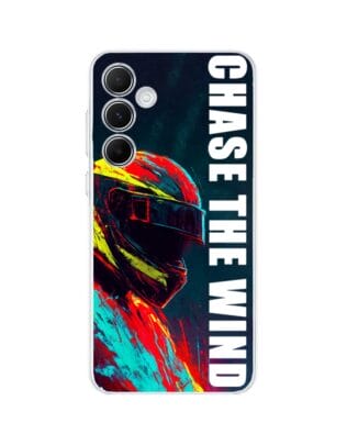Etui do Samsung Galaxy A35 5G przeźroczyste, silikonowe Flexi, Bikers, Chase The Wind
