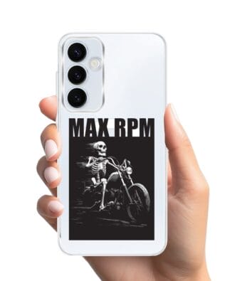 Etui do Samsung Galaxy A55 5G z MagSafe przeźroczyste, silikonowe Flexi, Bikers, Ghost Rider
