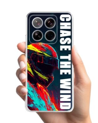 Etui do Xiaomi 14 przeźroczyste, silikonowe Flexi, Bikers, Chase The Wind