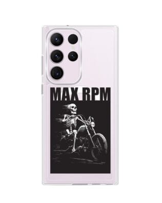 Etui do Samsung Galaxy S23 Ultra z MagSafe przeźroczyste, silikonowe Flexi, Bikers, Ghost Rider