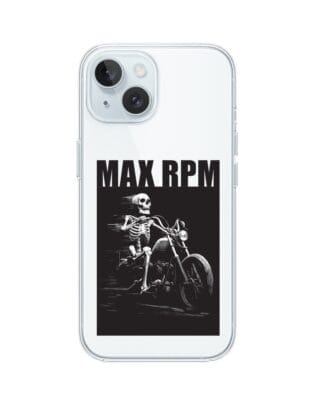 Etui do iPhone 15 z MagSafe przeźroczyste, silikonowe Flexi, Bikers, Ghost Rider
