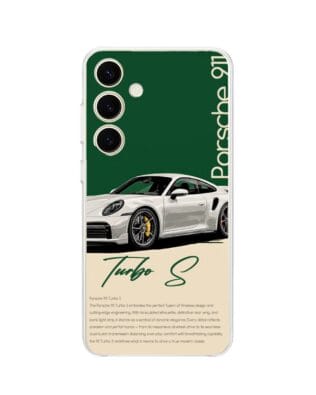 Etui do Samsung Galaxy S24 Plus przeźroczyste, silikonowe Flexi, Szybkie Auta, Elegancja 911