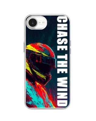 Etui do iPhone 16e przeźroczyste, silikonowe Flexi, Bikers, Chase The Wind