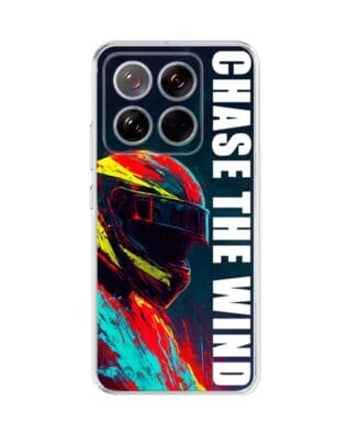 Etui do Xiaomi 14 przeźroczyste, silikonowe Flexi, Bikers, Chase The Wind