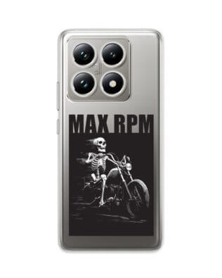 Etui do Xiaomi 14T Pro przeźroczyste, silikonowe Flexi, Bikers, Ghost Rider