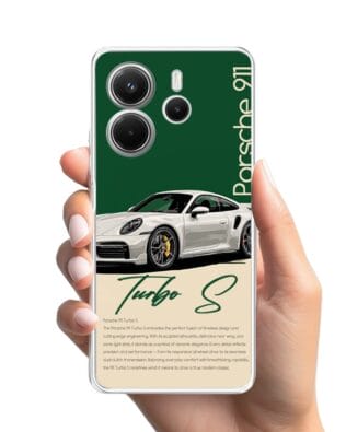 Etui do Xiaomi Redmi Note 14 4G przeźroczyste, silikonowe Flexi, Szybkie Auta, Elegancja 911