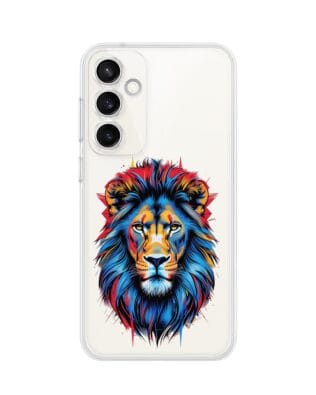 Etui do Samsung Galaxy S23 FE 5G przeźroczyste, silikonowe Flexi, Dzika Mandala, Lew