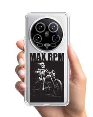 Etui do Xiaomi 14 Ultra przeźroczyste, silikonowe Flexi, Bikers, Ghost Rider