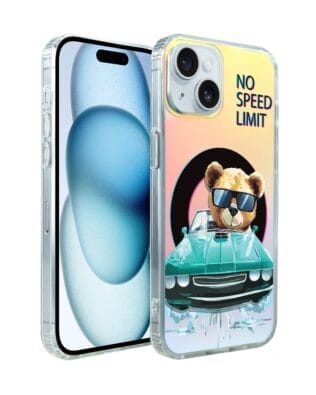 Etui do iPhone 15 Plus IBIZU California Sunset, zmieniające kolor, Blue Car, niebieski samochód