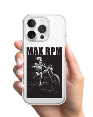 Etui do iPhone 16 Pro Max z MagSafe przeźroczyste, silikonowe Flexi, Bikers, Ghost Rider