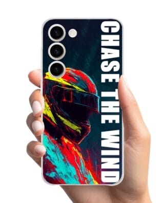 Etui do Samsung Galaxy S23 FE 5G przeźroczyste, silikonowe Flexi, Bikers, Chase The Wind