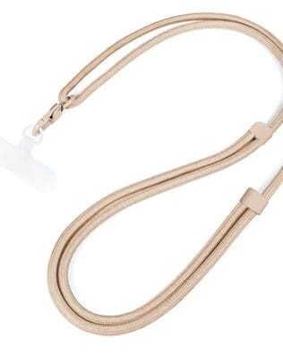Smycz do telefonu, regulowana, beżowa