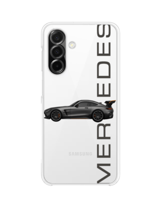 Etui do Samsung Galaxy A26 5G przeźroczyste, silikonowe Flexi, Szybkie Auta, Stalowe AMG-GT