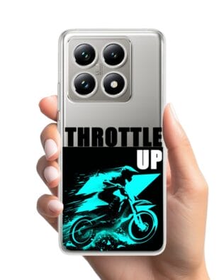 Etui do Xiaomi 14T Pro przeźroczyste, silikonowe Flexi, Bikers, Cross na maxa