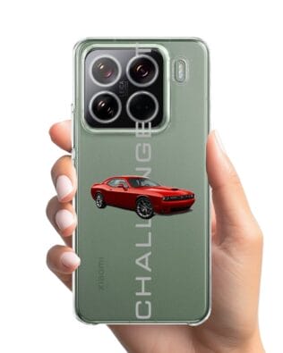 Etui do Xiaomi 15 Pro przeźroczyste, silikonowe Flexi, Szybkie Auta, czerwony Challenger GT