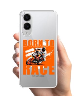Etui do Samsung Galaxy S25 Edge z MagSafe przeźroczyste, silikonowe Flexi, Bikers, Ścigacz